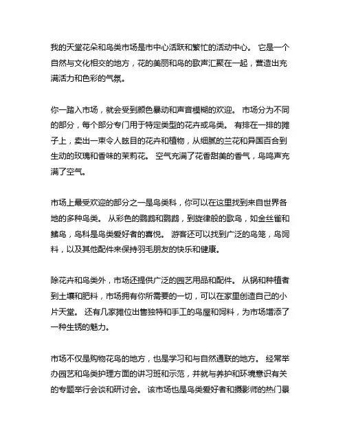 我的乐园花鸟市场500字作文斑斓