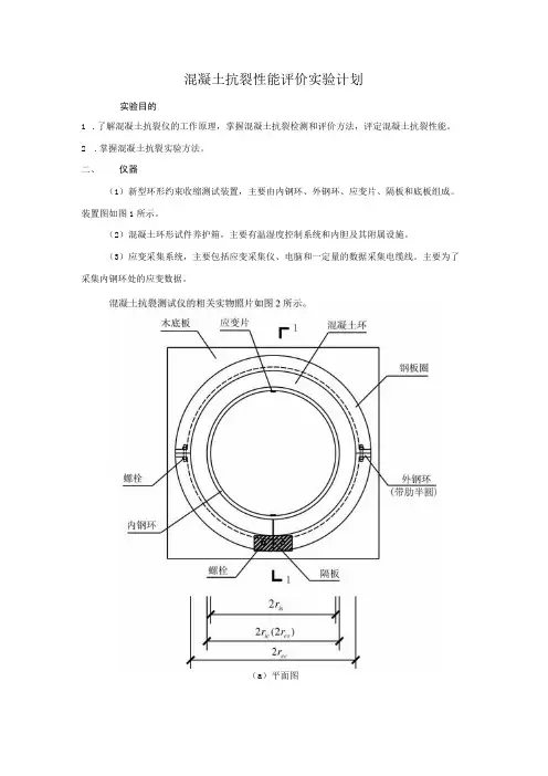 混凝土抗裂性能评价实验计划