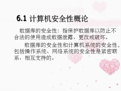 数据库安全性培训课件