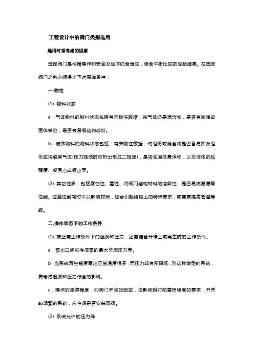 化工装置阀门设置及选用原则!值得收藏