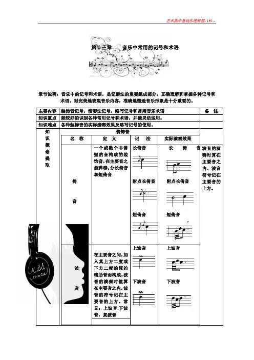 第十三章    音乐中常用的记号和术语1