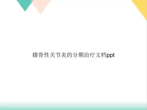 膝骨性关节炎的分期治疗PPT.