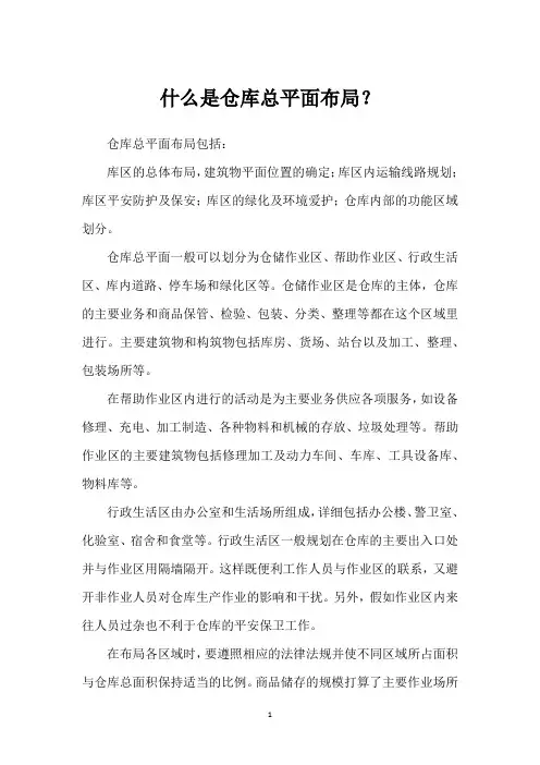 什么是仓库总平面布局？