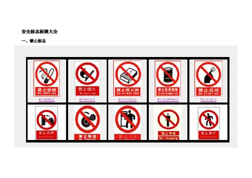 安全标志标牌大全图片文档.
