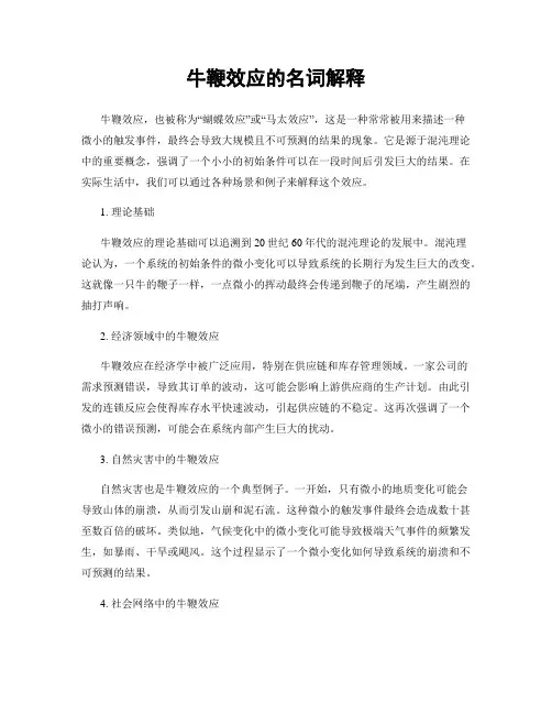 牛鞭效应的名词解释