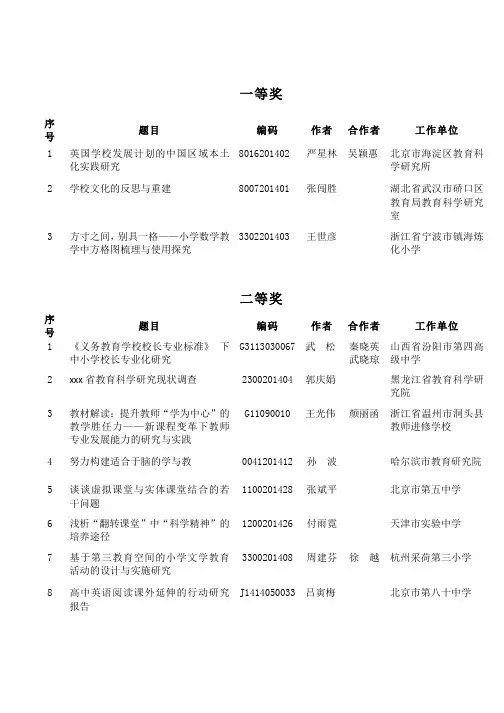 中国教育学会论文评选
