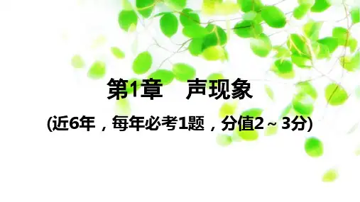 2019年中考物理总复习全套课件第一部分夯实基础过教材第1章声现象