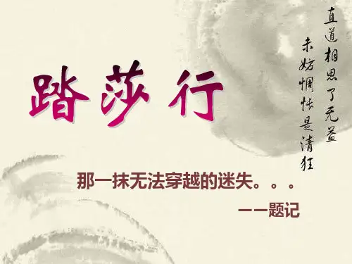 踏莎行终课件