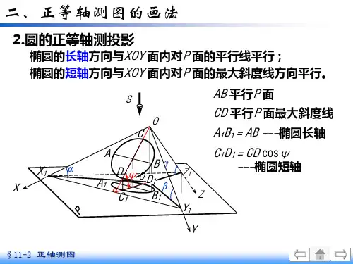 正等轴测图圆的画法