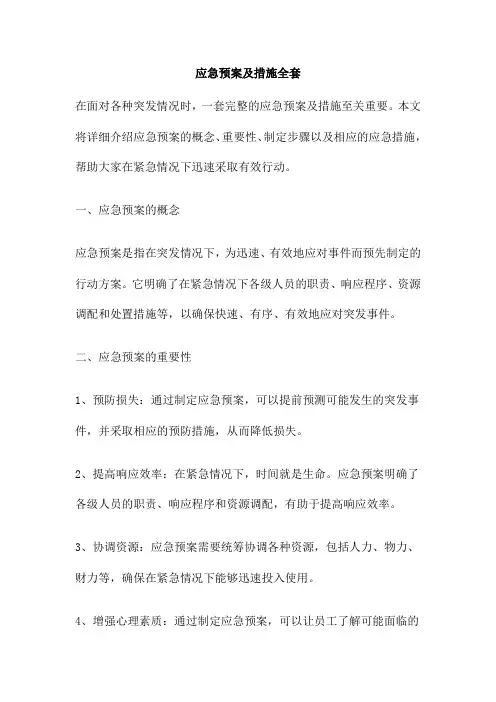 应急预案及措施全套