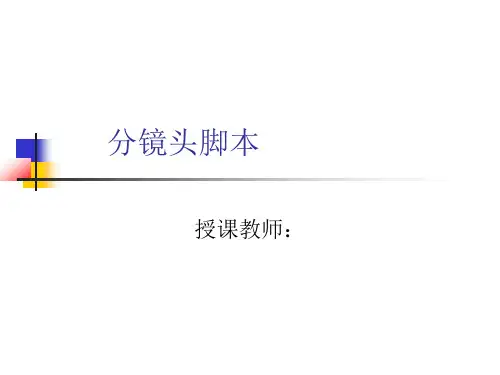 分镜头稿本的创作