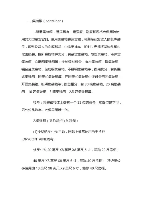 集装箱知识