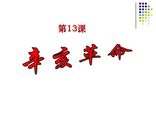 人教版必修一 第13课 辛亥革命(共20张PPT)