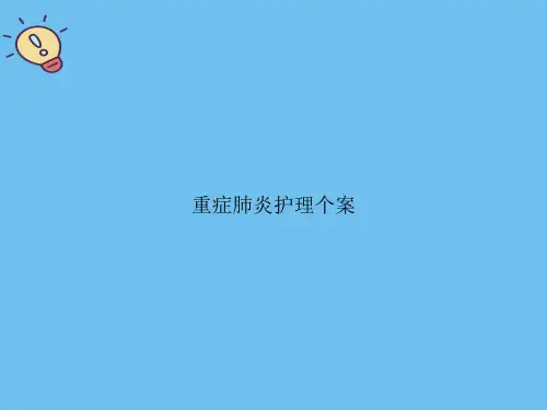 重症肺炎护理个案.优质PPT文档