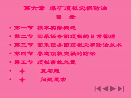 矿井灾害防治顶板事故ppt课件