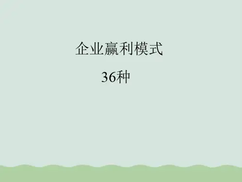 企业盈利模式分析介绍PPT(共48页)