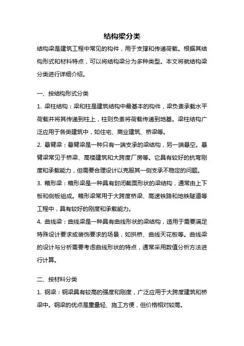 结构梁分类