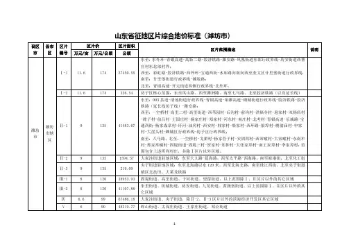 07-山东省征地区片综合地价标准(潍坊市) 