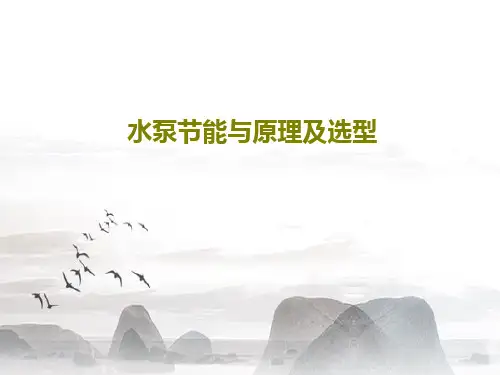 水泵节能与原理及选型PPT文档30页