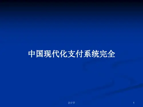 中国现代化支付系统完全PPT学习教案