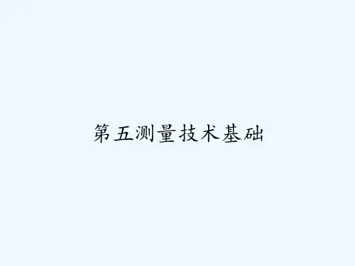 第五测量技术基础