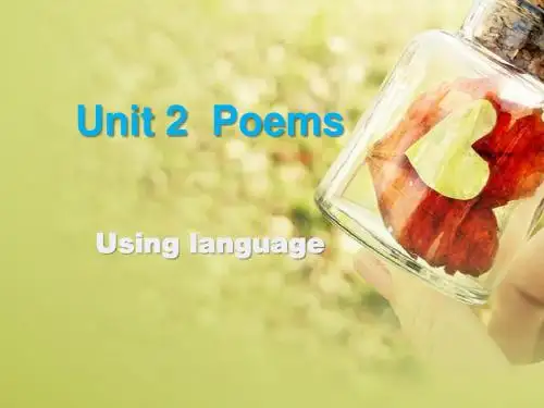 选修六 unit 2 Using language