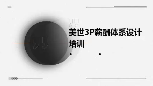 美世3P薪酬体系设计培训