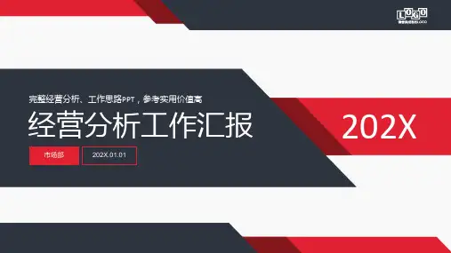 市场销售经营分析工作汇报PPT专题讲座