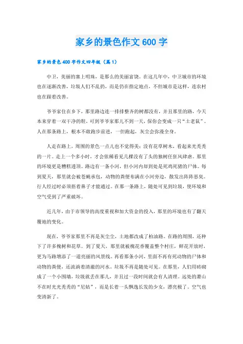家乡的景色作文600字