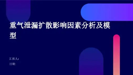 重气泄漏扩散影响因素分析及模型