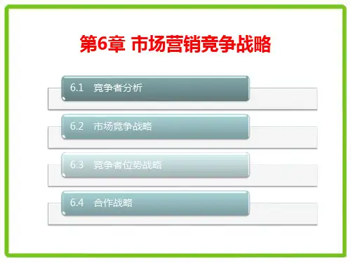 第6章 市场营销竞争战略 《市场营销学》PPT课件