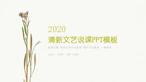 009.教育教学PPT模板（工作总结、清新文艺说课专用）