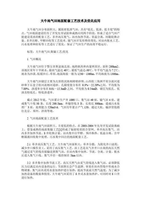 大牛地气田地面配套工艺技术及优化应用