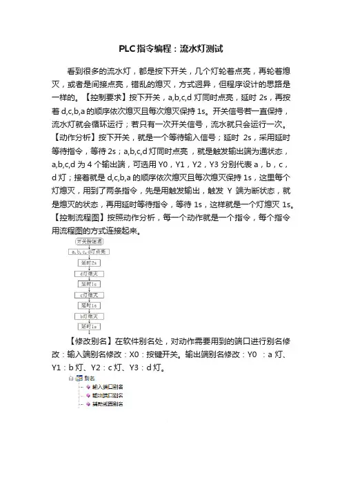 PLC指令编程：流水灯测试
