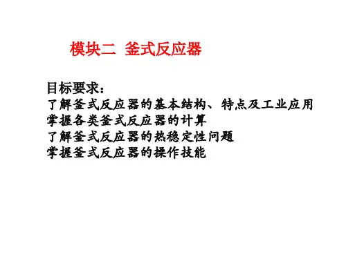 《化工反应原理与设备》课件—02釜式反应器