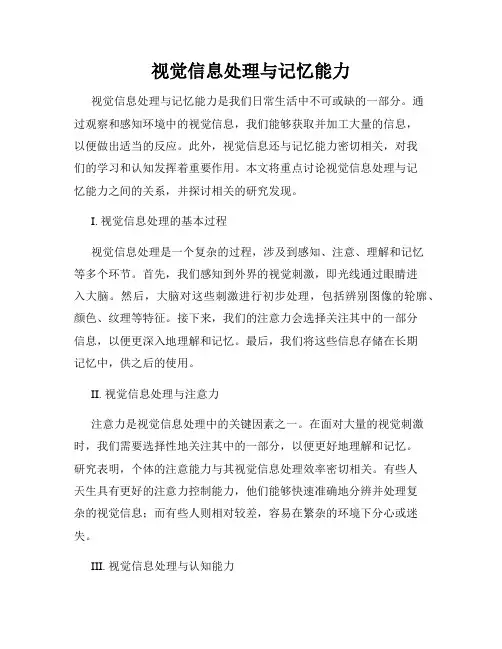 视觉信息处理与记忆能力