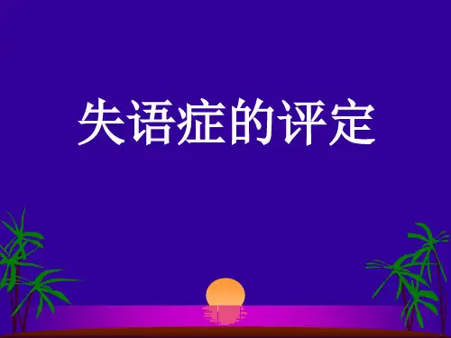 失语症分类和评定