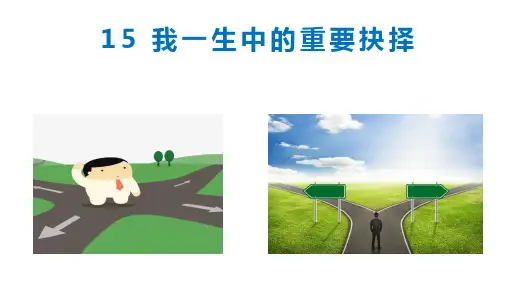 我一生中的重要抉择ppt课件