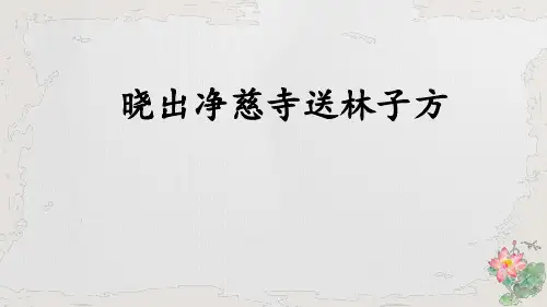 《晓出净慈寺送林子方》ppt课件