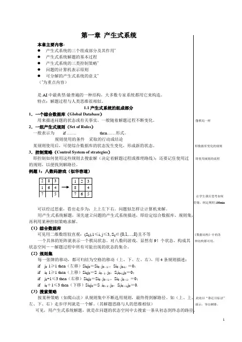 第一章 产生式系统