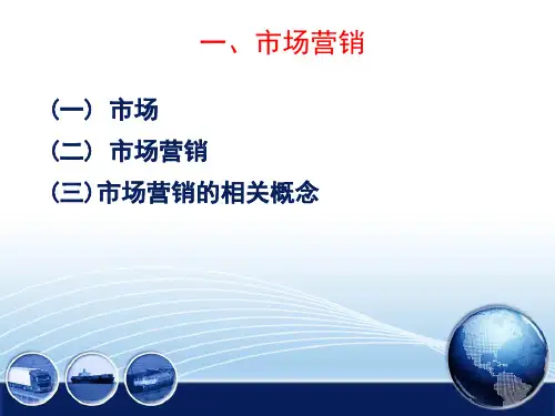 专题一市场营销与市场营销观念课件