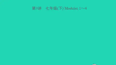 浙江专版中考英语第3讲七年级下Modules1_4精讲本课件