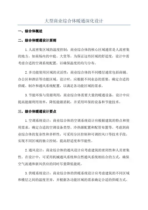 大型商业综合体暖通深化设计
