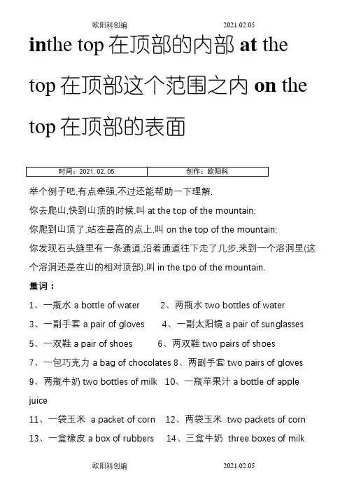 沪教版牛津英语4B语法专项练习之欧阳科创编