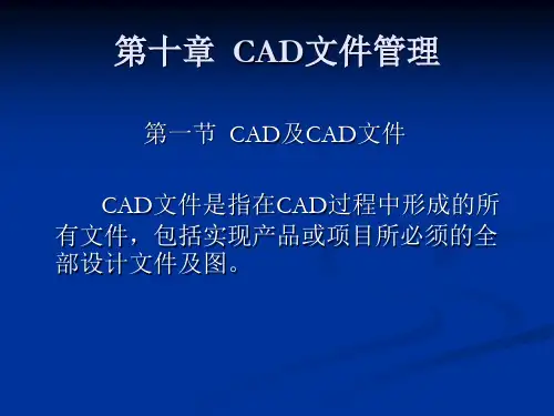 电子文件管理教程0614 第十章  CAD文件管理