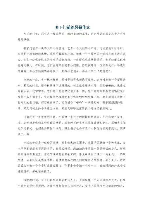 乡下门前的风景作文