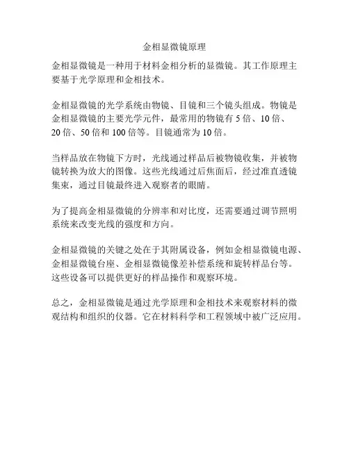 金相显微镜原理
