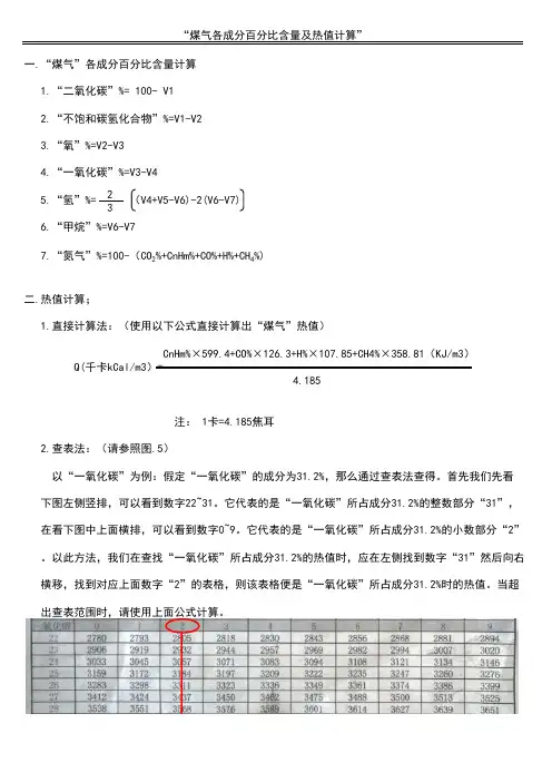 奥氏气体分析仪操作使用-煤气成分分析及热值计算
