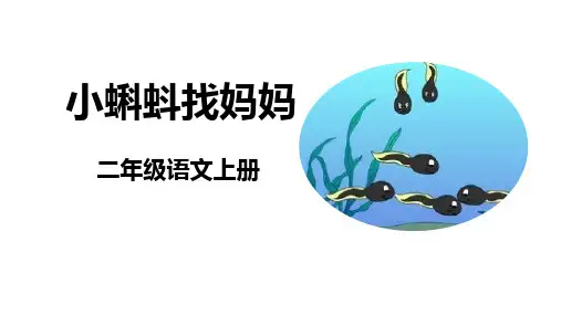 1《小蝌蚪找妈妈》(课件)-语文二年级上册统编版