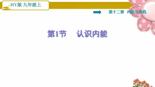 沪粤版九年级物理12.1   认识内能